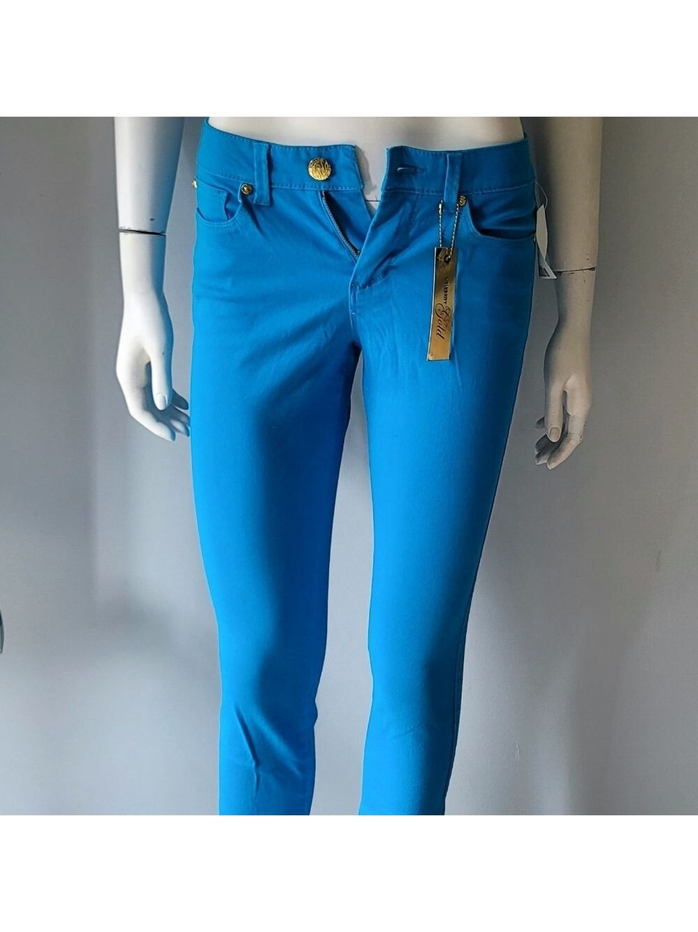 BRAND NEW! Celebrity Gold Skinny Jeans Sea Blue Size 2